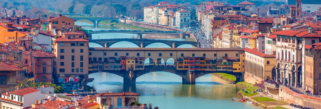 Die Ponte Vecchio Brücke in Florenz
